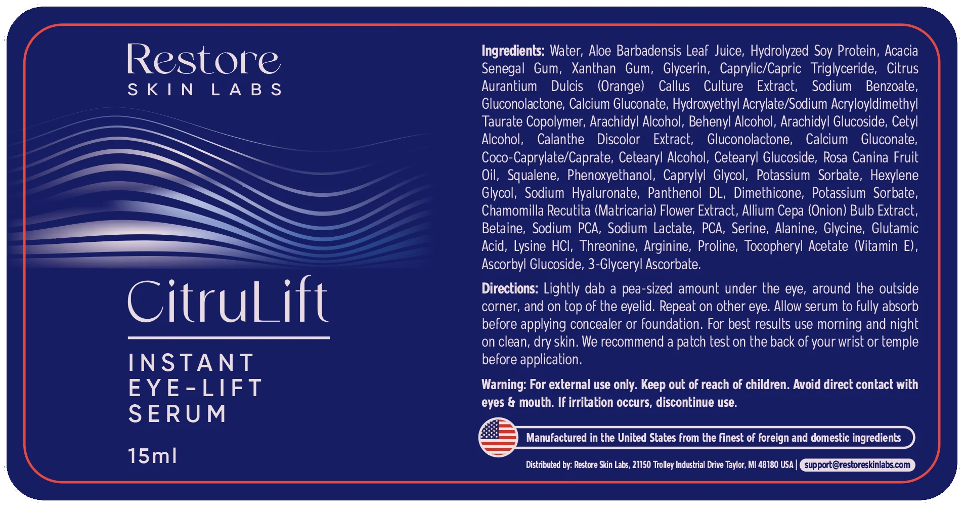 CitruLift Product Label